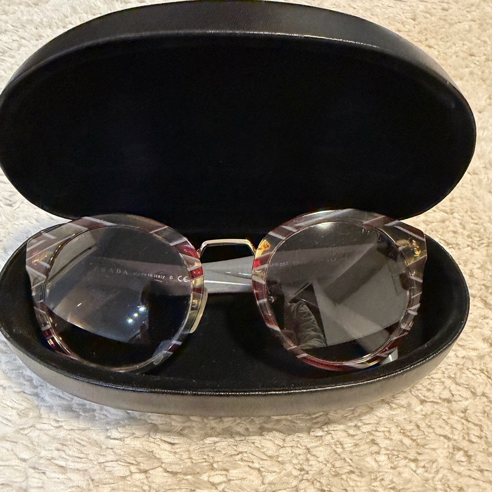 Authentic Prada Red and Black Sunglasses